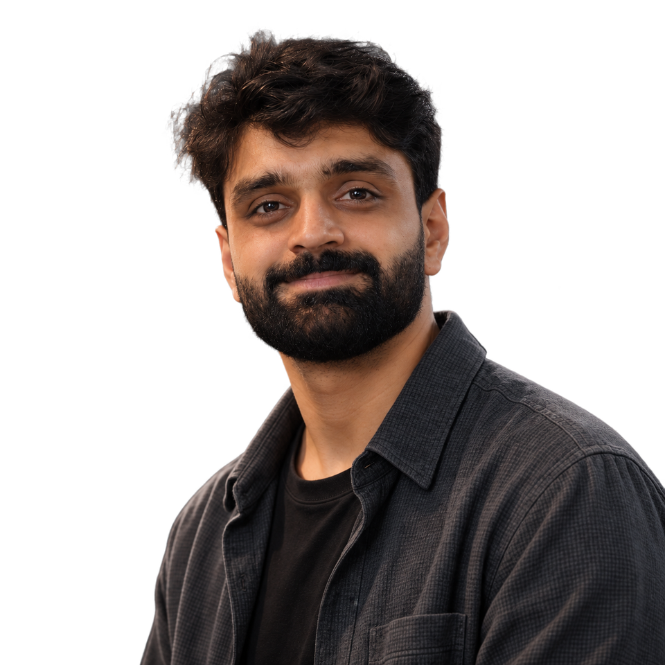 Ravi Prakash in a charcoal shirt